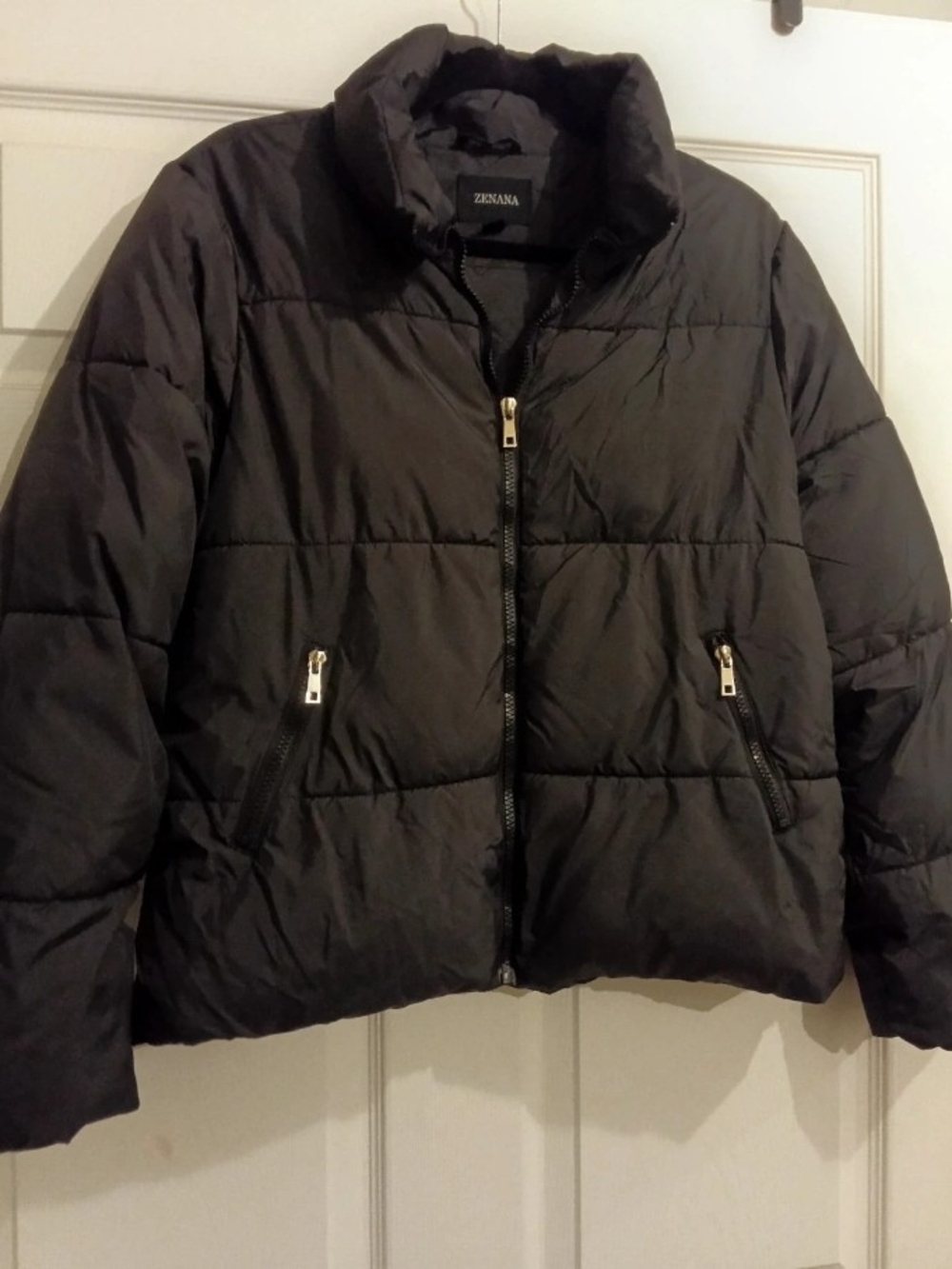 Zenana Outfitters Black Quilted Puffer Jacket
